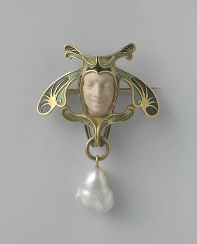 Broche in de vorm van een narrenkop