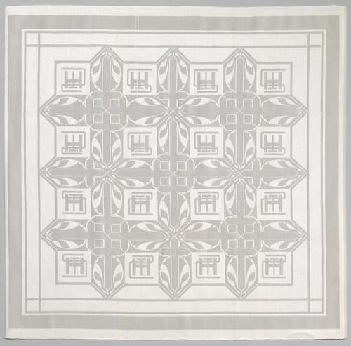 Linnen damasten servet met de initialen "StH"