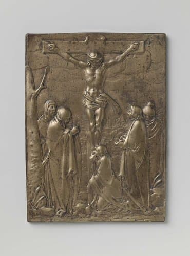 Jezus aan het kruis met Maria, Maria Magdalena en Johannes