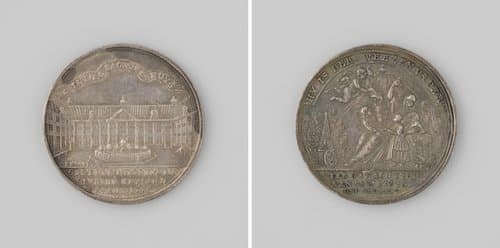 Eerste eeuwfeest van de stichting van het Lutherse diaconieweeshuis te Amsterdam, penning aan de weeskinderen uitgedeeld