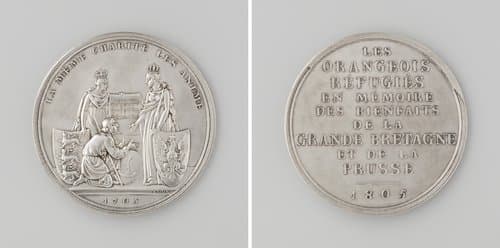 Eeuwfeest van de stichting van het "Maison d'Orange" in Pruisen, bestemd voor de opvang van degenen, die omwille van de geloofsvervolging het prinsdom Orange hadden moeten verlaten