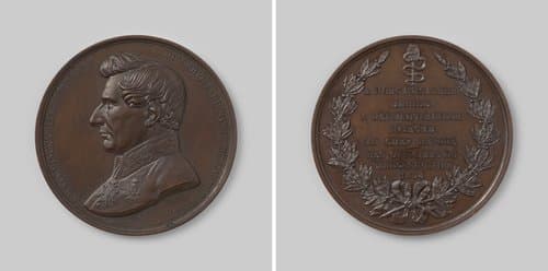 J.F. Vleminckx, inspecteur-generaal van de geneeskundige dienst van het Belgische leger, penning aangeboden door de officieren van de geneeskundige dienst