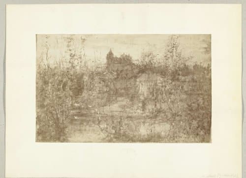 Schilderij Het betoverde kasteel door Matthijs Maris