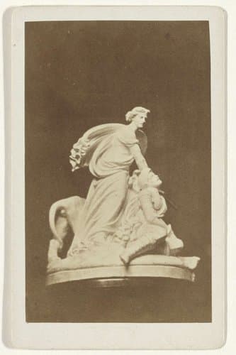 Vier foto's van het ontwerp voor een monument voor de slag bij Heiligerlee