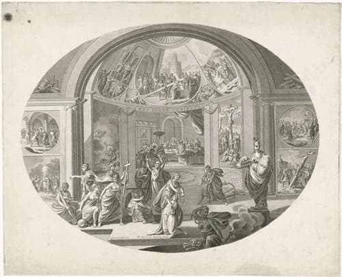 Allegorie met voorstellingen uit de Passie van Christus