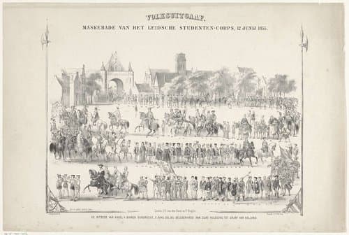 Maskerade van het Leidsche studenten-corps, 12 junij 1855