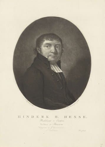 Portret van de predikant Hinderk H. Hesse