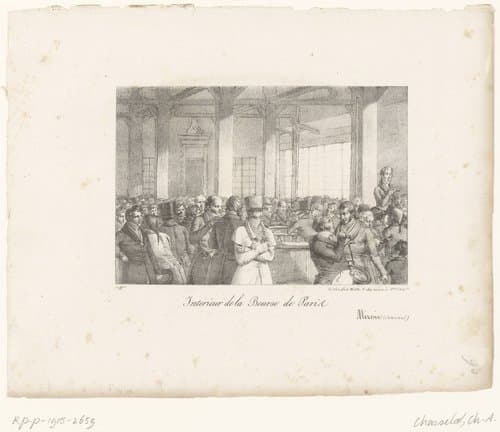 Intérieur de la Bourse de Paris