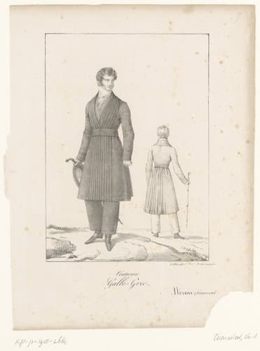 Twee mannen in Gallo-Grieks kostuum