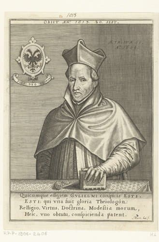 Portret van Willem Hessels van Est op 65-jarige leeftijd