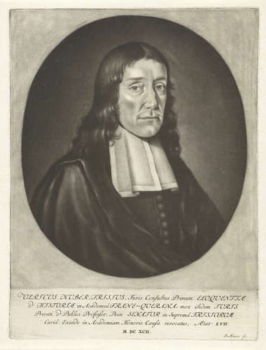 Portret van Ulricus Huber