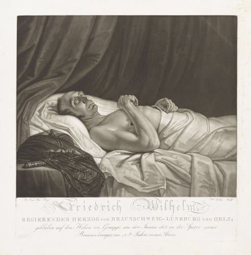 Frederik Willem, hertog van Brunswijk-Wolfenbüttel op zijn sterfbed