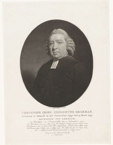 Portret van de predikant Christoph Georg Siegmund Begemann