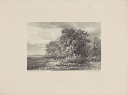 Landschap met twee figuren