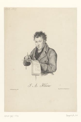 Portret van de schilder Johann Adam Klein