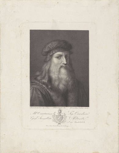 Portret van de kunstenaar Leonardo da Vinci