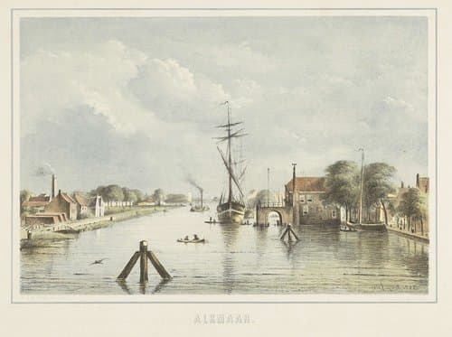 Gezicht op Alkmaar vanaf de Bierkade