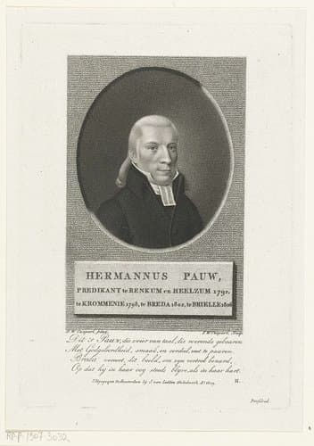 Portret van Hermannus Pauw