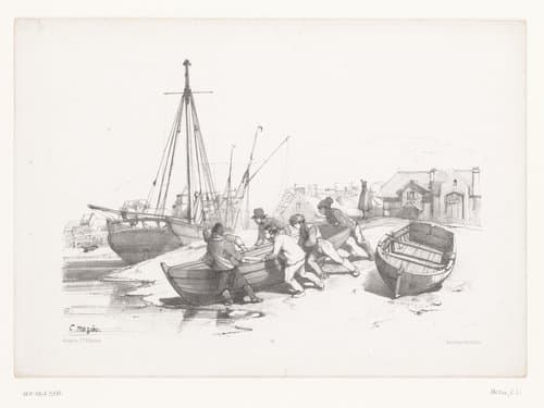 Schepen door Charles Louis Mozin