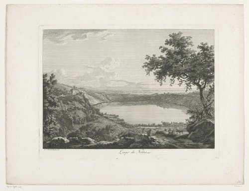Gezicht op het meer van Nemi