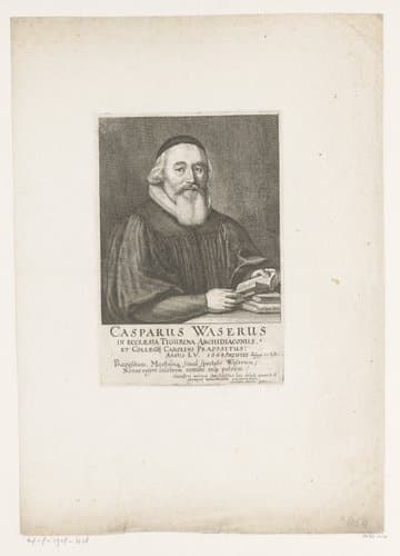 Portret van Johann Caspar Waser