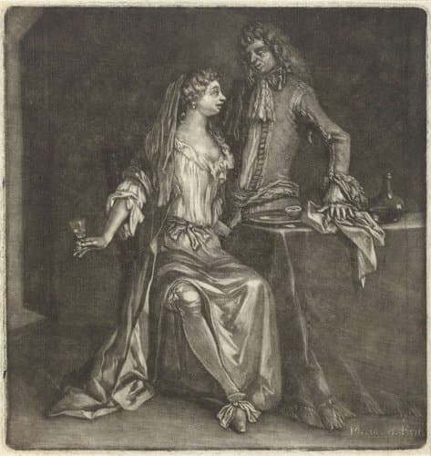 Vrouw en een man bij een tafel