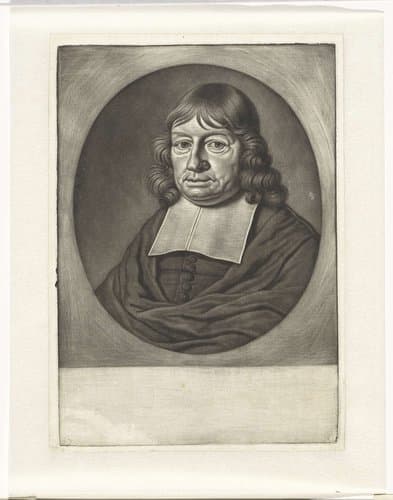 Portret van de predikant Johannes Visscher