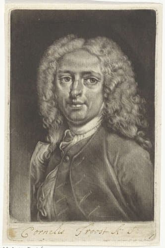 Portret van de schilder en prentmaker Cornelis Troost