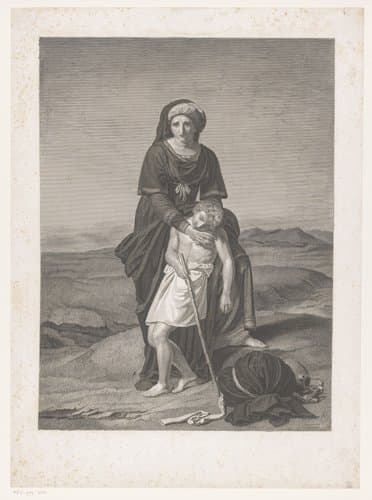 Hagar en Ishmael in de woestijn