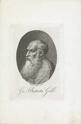 Portret van schrijver en filosoof Giovan Battista Gelli