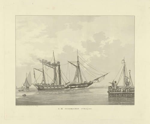 Raderstoomboot bij een kade