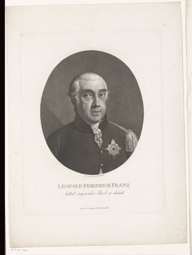 Portret van Leopold III Friedrich Franz von Anhalt-Dessau
