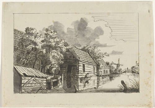 Schuitje bij een boothuis