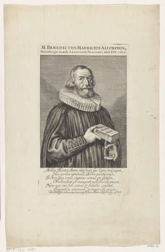 Portret van Benedict Mauricius op 54-jarige leeftijd