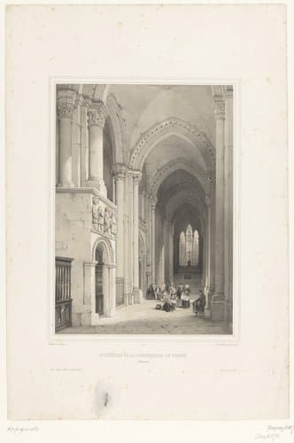 Interieur van de kathedraal Saint-Maurice te Vienne