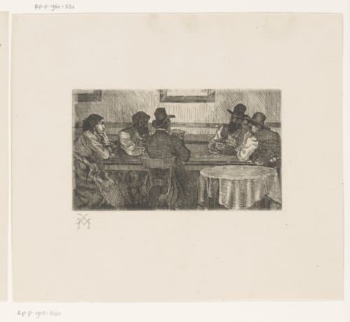 Kaartspelers aan tafel