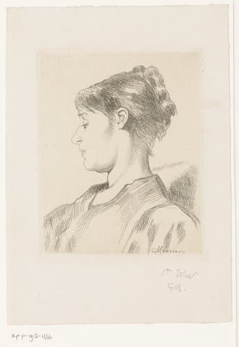 Buste van een jonge vrouw