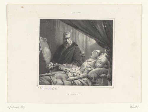 Tintoretto schildert zijn dochter op haar doodsbed