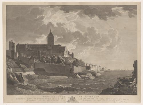 Gezicht op het Valkhof te Nijmegen