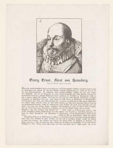 Portret van Georg Ernst, vorst van Henneberg