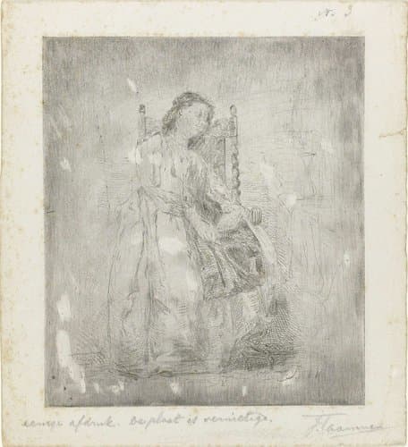 Zittende vrouw met een boek op haar schoot