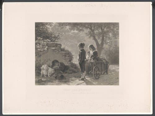 Kinderen kijken naar een slapende jongen