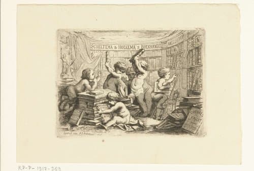 Adreskaart voor boekhandel Scheltema en Holkema