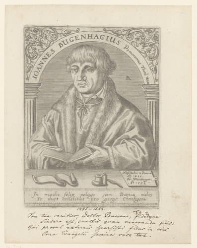 Portret van Johannes Bugenhagen