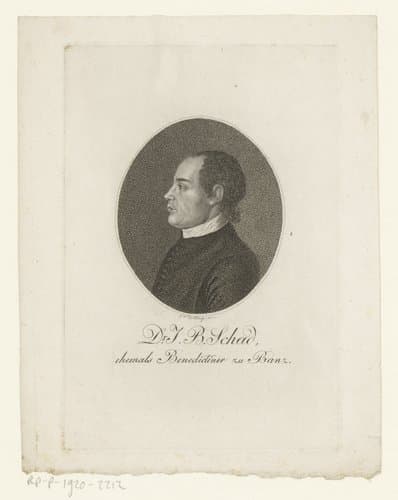 Portret van Johann Baptist Schad