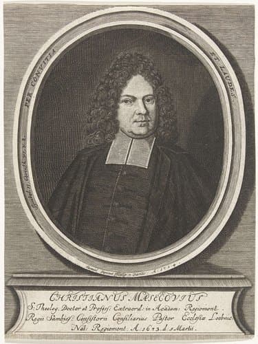 Portret van de protestantse theoloog Christian Masecovius