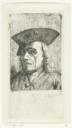 Zelfportret van kunstenaar Cornelis van den Berg