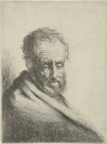 Buste van een oude man