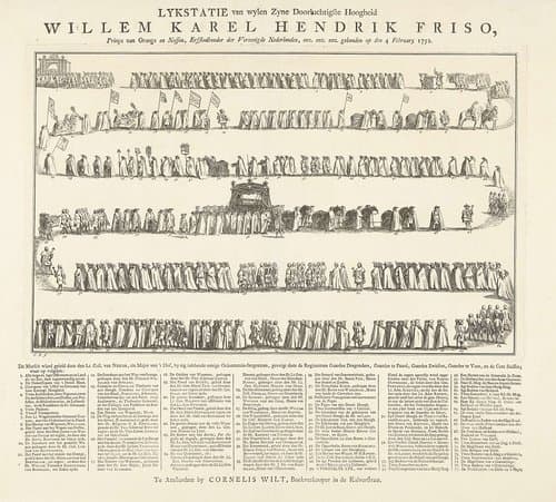 Lykstatie van (...) Willem Karel Hendrik Friso, prince van Orange en Nassau, (...) gehouden op den 4 February 1752