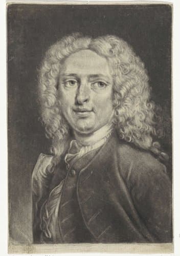 Portret van de schilder en prentmaker Cornelis Troost